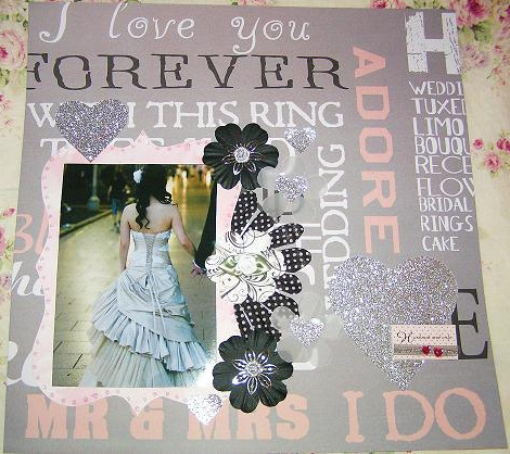 layout, flower and heart