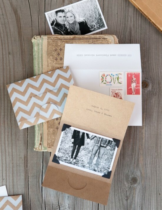 chevron stripe and invitations