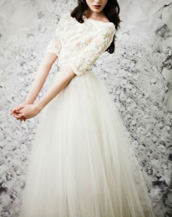 white dress, poofy, tulle and wedding dress
