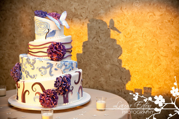 cake, purple and butterfly