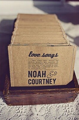 mix cd, love songs and wedding favors