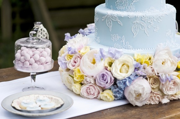peonies, cake and yellow