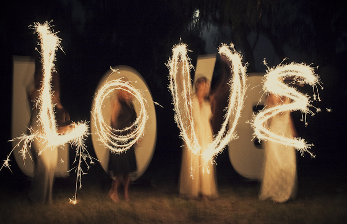 sparklers, love and vintage