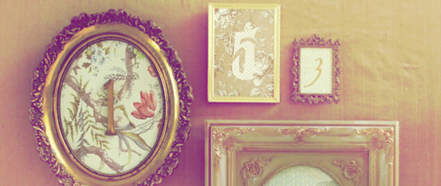 table numbers, unique and vintage wedding