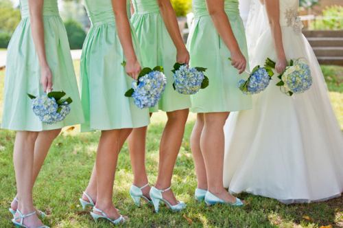 dresses, brides and bouquets