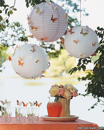 life, mother's day and butterfly lanterns