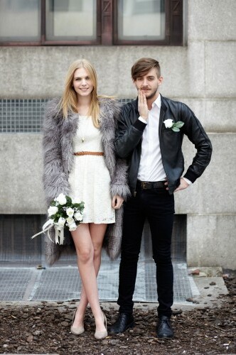 wedding day, fur and city hall