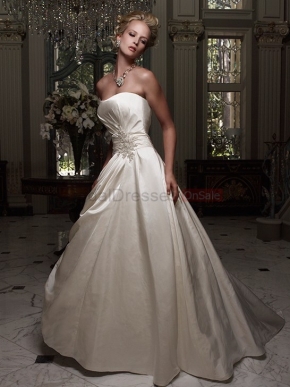 strapless, wedding dresses and sleeveless