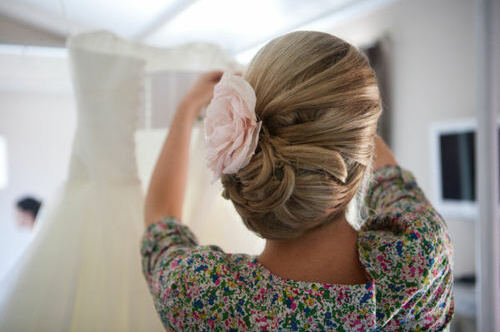hair up-do bridal wedding