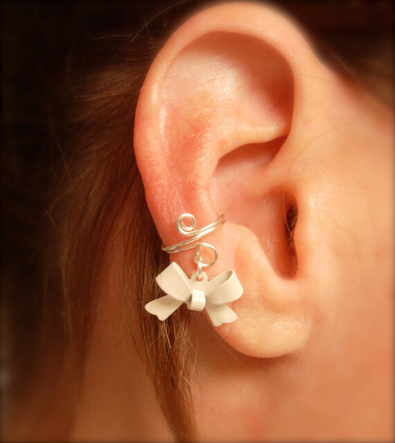 ear cuff, girls, silver and dainty