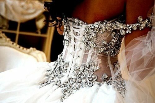 big dress, girl and diamond