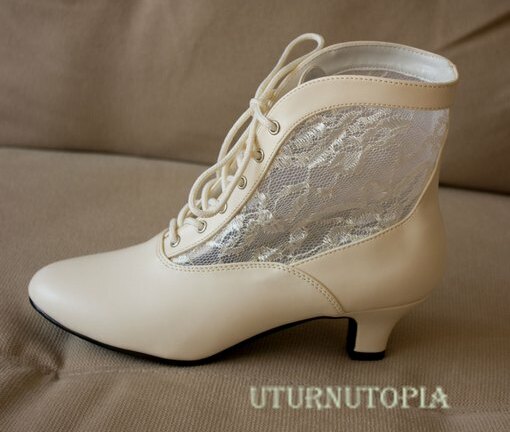 victorian, retro and wedding booties