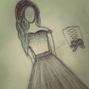 fashion, draw and wedding dress