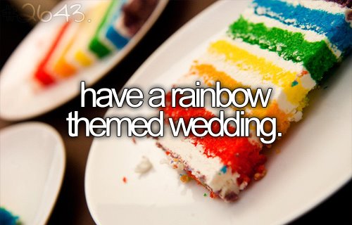 before i die, cute and rainbow cake