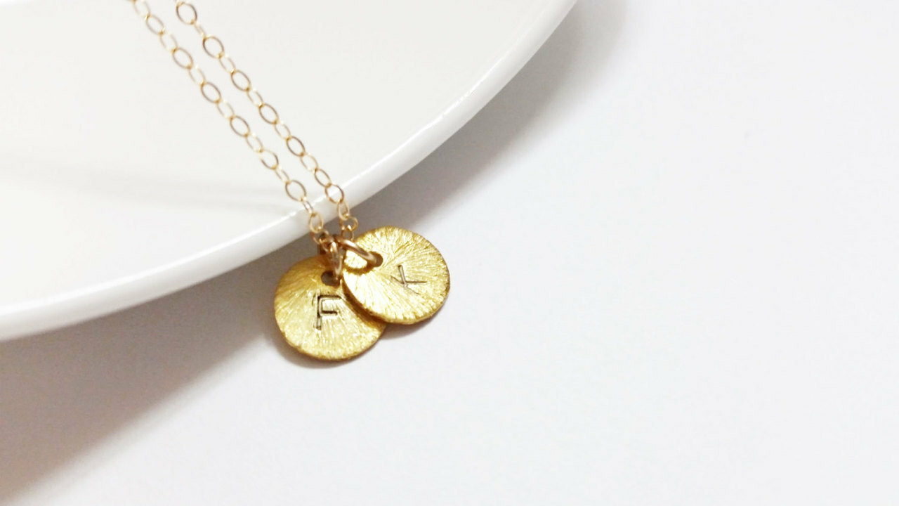 gold fill, personalize, unique necklace and bridesmaid