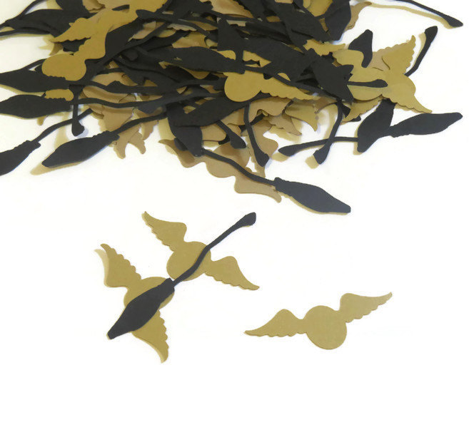 geekery decorations, flying brooms, party supplies and confetti