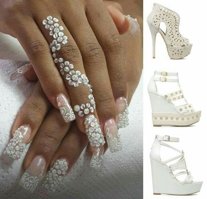 heels, wedges, nails maybe and white