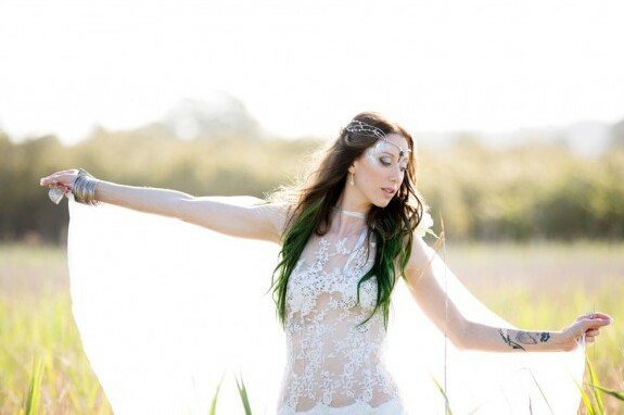 girl, bride and folk