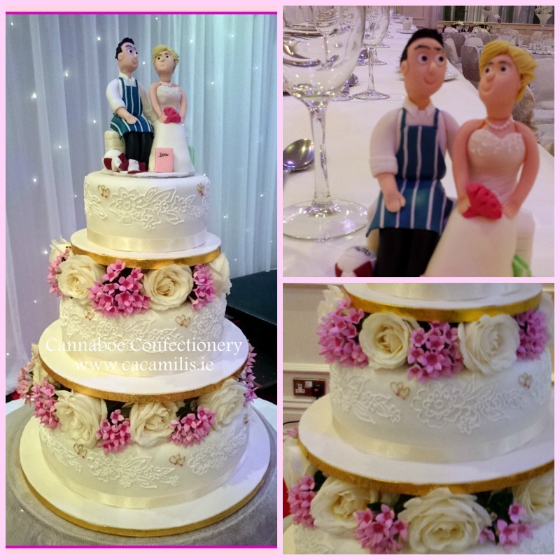 personalised cake toppers, 2015 couples, lace wedding cake and the landmark hotel