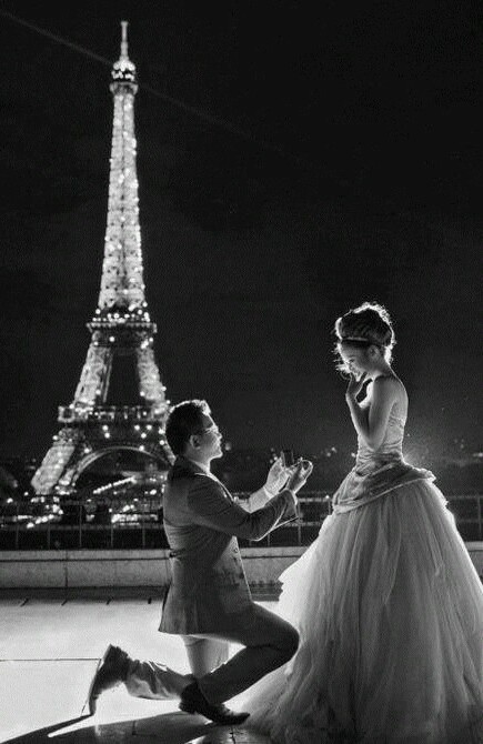 ring, kiss and eiffeltower