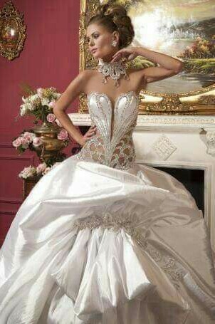 elegant, beautiful and wedding dress