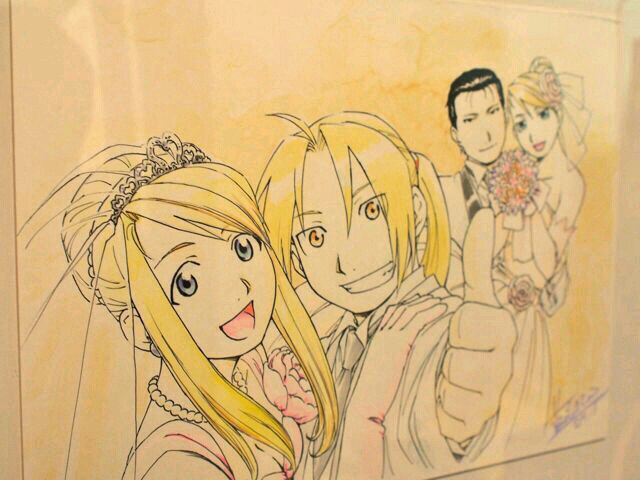 riza hawkeye, winry rockbell, roy mustang and fma