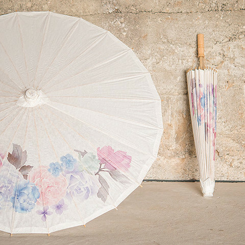 flowers, umbrella, romantic and floral