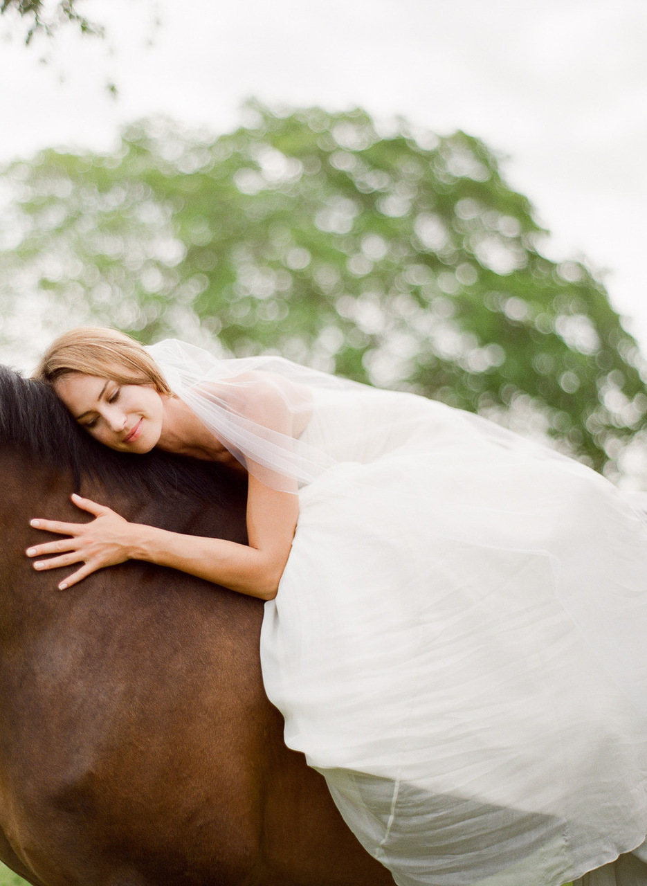 equestrian and bride