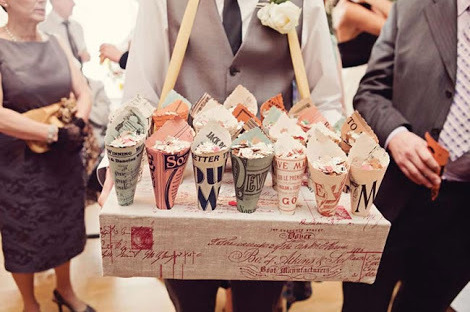 blue, confetti and shabby chic