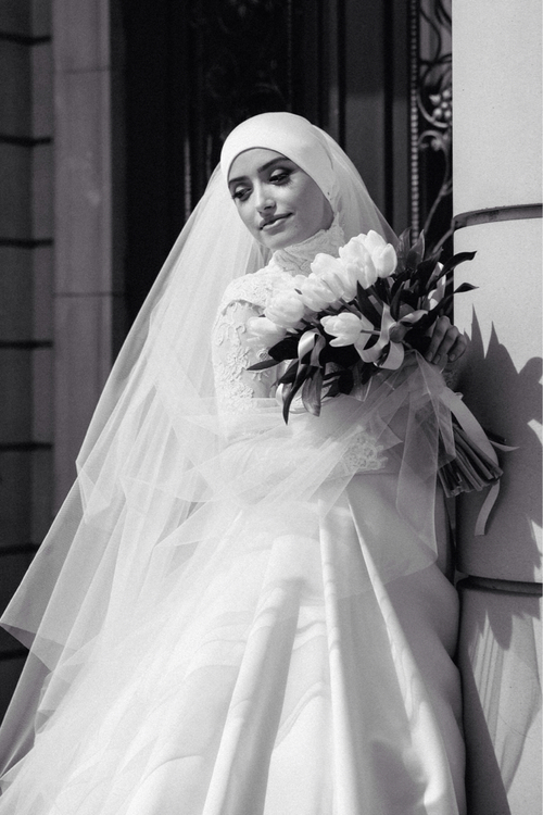 bride, allah, dress and quran