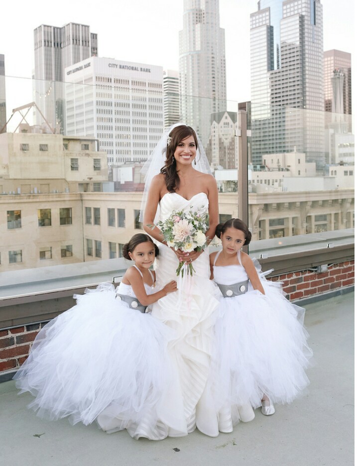 bride, bridesmaids, star wars and Princess Leia