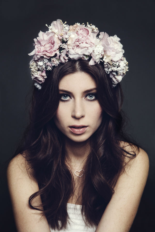 girl, beautiful, flower and brunette