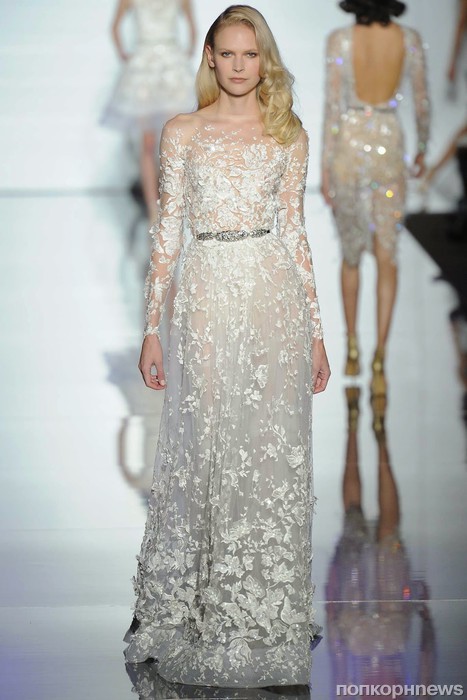 dress, elie, saab and runway