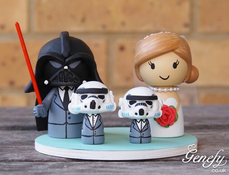 genefy playground, star wars, wedding cake topper and stormtrooper