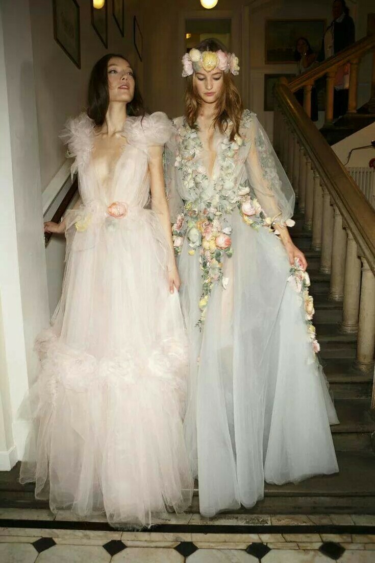 Marchesa, wedding dress, flower crown and marchesa spring 2015