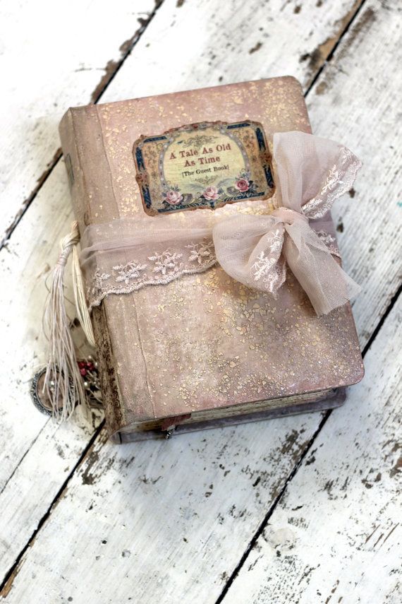 shabby chic wedding and wedding guestbook