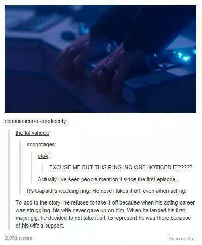 whovians, peter capaldi and wedding ring