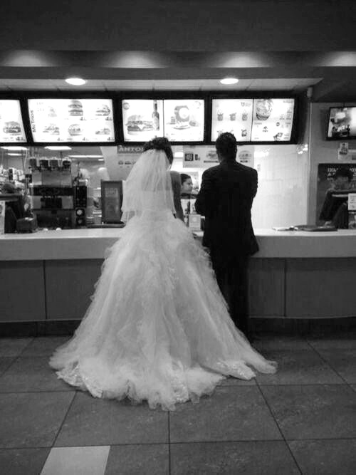 McDonald's, girl and boy and cute