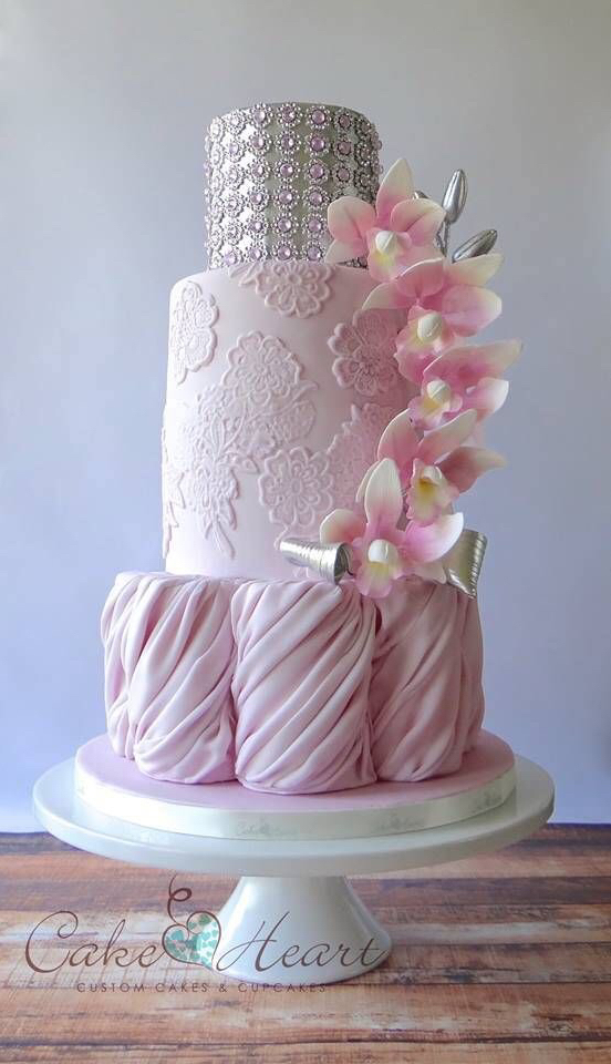 pink, crystals, flowers and silver