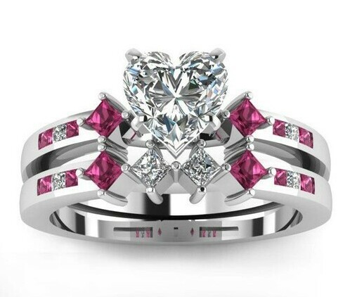 pink, diamant and coeur ♥