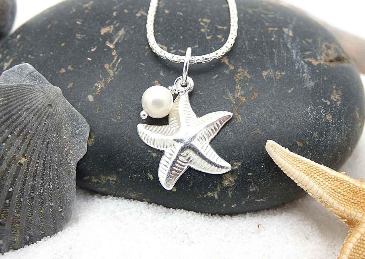nautical, fashion accessories, starfish and starfish necklace