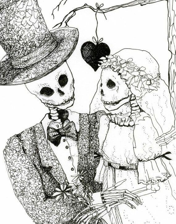 bride, dress, horror and black and white