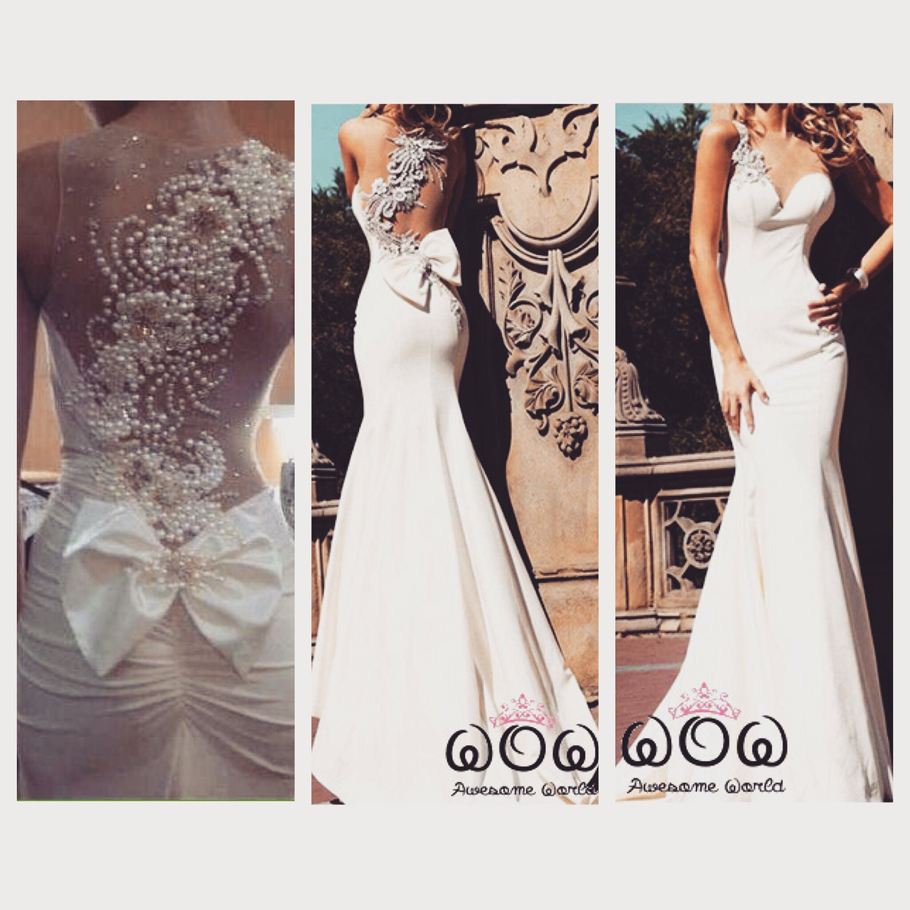 dress, gown, mermaid and pearls