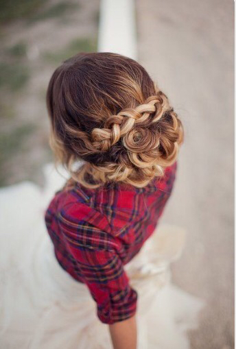 wedding dress, country and blonde