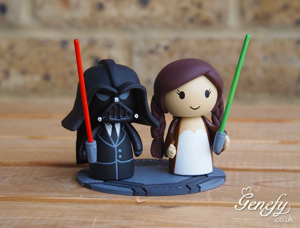 bride, wedding cake topper, cake topper and stormtrooper