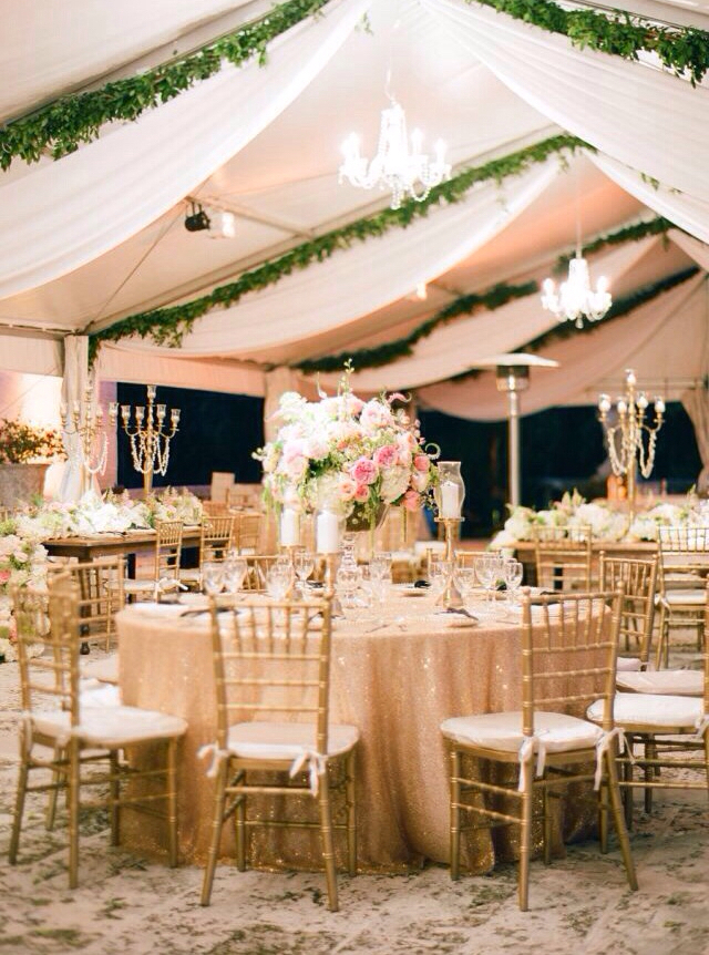 chairs, lights, wedding table and decor