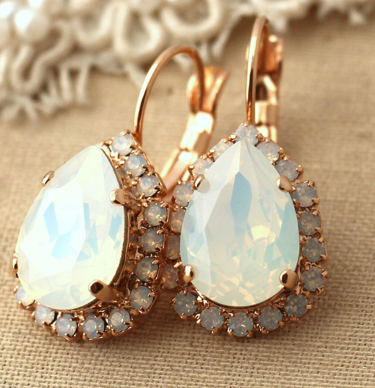 diamond, stly, Swarovski and white opal