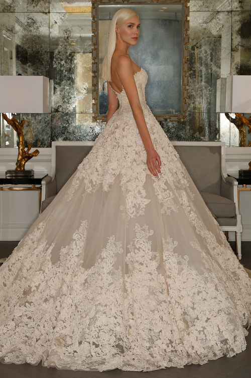 romona keveza, bride and dress