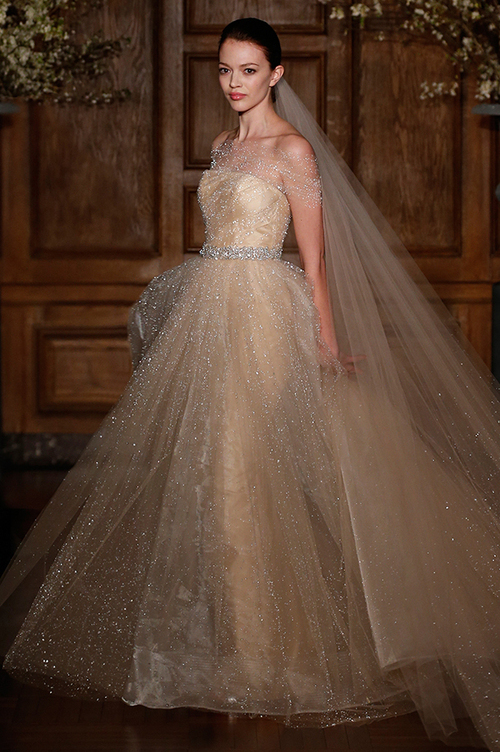 romona keveza, bride and dress
