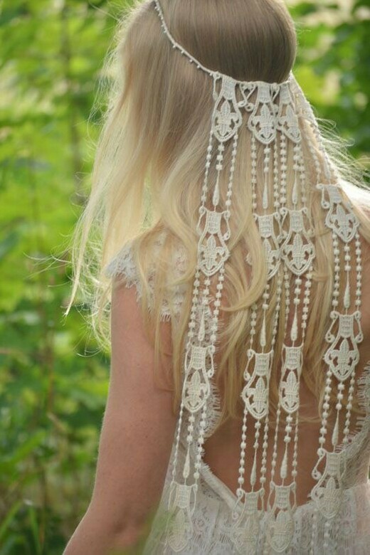 boho, hair, head dress and white